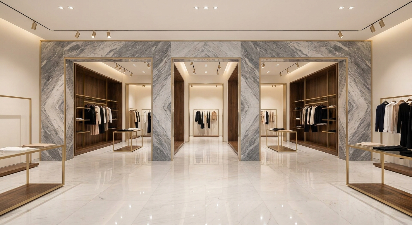 Luxury retail flagship architectural concept