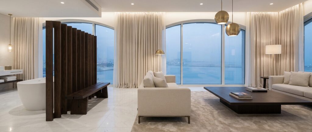 Bahrain Waterfront Hotel Suite Inspiration architectural concept visualization