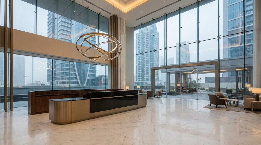 Dubai Hospitality Lobby Inspiration architectural concept visualization